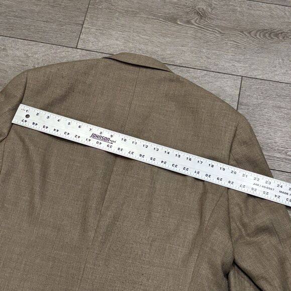 Vintage Lauren Ralph Lauren Jacket Men's 46L Brown Blazer Linen Poly Blend - Picture 9 of 10